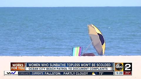 Ocean City beach patrol stops scolding women who sunbathe topless