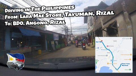 Driving Lara Mae Store Tayuman to BDO Angono in The Philippines 4K