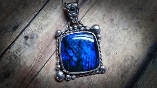 Vintage Styled Labradorite Silver Necklace #shorts