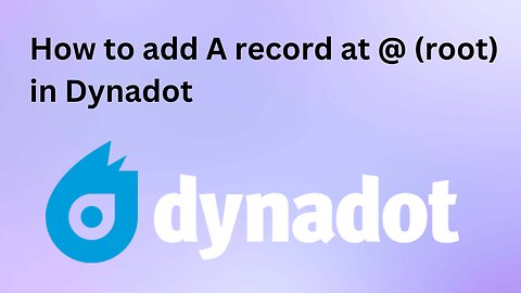 How to add DNS records at root in Dynadot
