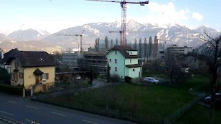 Swiss mountains from my balcony