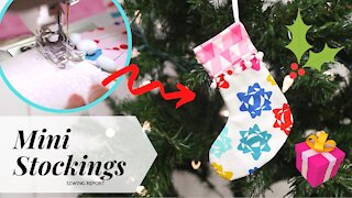 Easy Mini Christmas Stockings | FREE PATTERN | Holiday Sew-Along