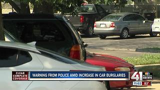 OP police warn drivers amid increase in car burglaries