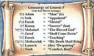 Genesis 5: 1- 32 The genealogy of Adam