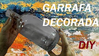 DIY - GARRAFA DECORADA COM PAPEL @lucibuzo