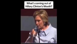 What is coming out of Hillary Clinton 👄?