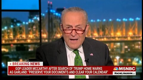 Sen Chuck Schumer Admits The Real Reason Why The FBI Raided Trump