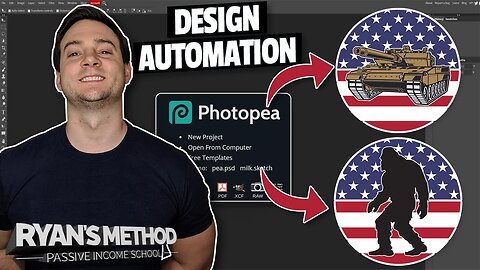 Print on Demand Design Automation Using Photopea 🔥