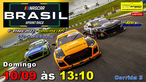 🔴 NASCAR BRASIL SPRINT RACE | Corrida 3 | 6ª Etapa 2023 Special Edition | Velocitta (SP) | Ao Vivo