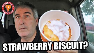 Popeyes Strawberry Biscuits Review | Limited Time! 🍓😮 | oldnerdreviews