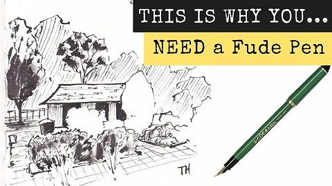 Fude Nib Fountain Pen Urban Sketching Tutorial // Sailor Fude Pen