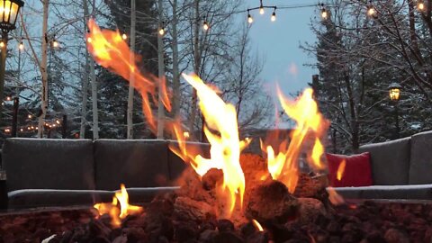 Oh Little Town of Bethlehem instrumental at the Vail, Colorado fire pit