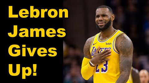 Lebron James shows an incredible lack of effort with poor body language!
