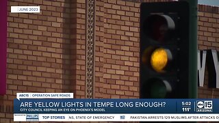 Are yellow lights in Tempe long enough?