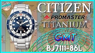 New Citizen GMT! | Citizen Promaster Titanium 200m Solar GMT Diver BJ7111-86L Unbox & Review