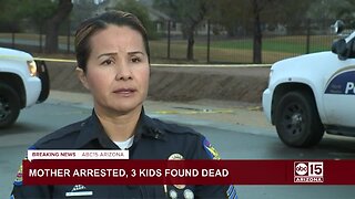Police say mother arrested after three kids found dead in Phoenix home