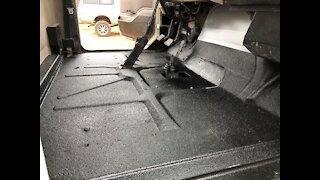 Dump Truck Cab Rusted Floor Repair With Raptor Bed Liner