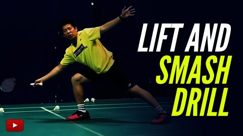 The Lift and Smash Drill - Badminton Tutorial from Coach Efendi Wijaya - Indonesian Subtitles