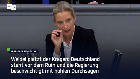 Aufruhr im Bundestag: Weidel nennt Ursachen und konkrete Auswege aus der Wirtschaftskrise