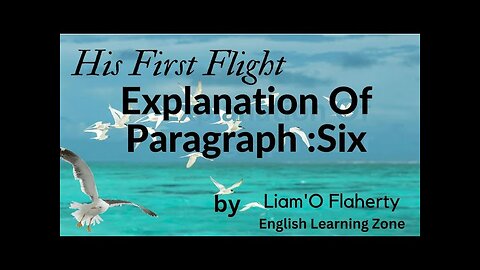 His first flight || sixth paragraph explanation || story || prose || Command English
