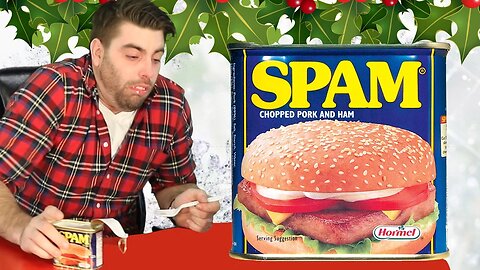 McCrudden EATS SPAM For CHARITY - HAPPY HOLIDAYS !!!