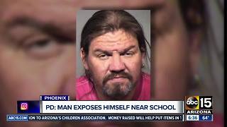 Man arrested for exposing himself near school