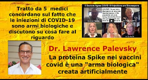 Dr. Lawrence Palevsky La proteina Spike nei vaccini covid è una "arma biologica"