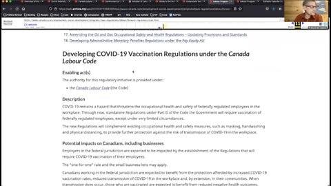 Update: Fast-Tracking Vaccine Mandate into Canada Labour Code