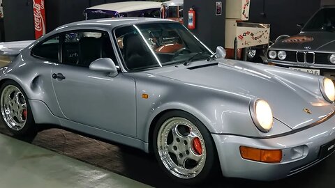 [8k] Polar Silver Porsche 964 Turbo S Leichtbau filmed in 8k. First Porsche Exclusive model!