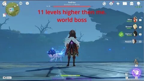 11 levels higher then me, world boss battle to the end.