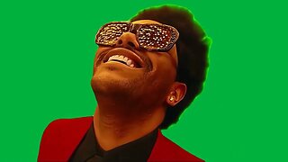 The Weeknd Looking Up Green Screen