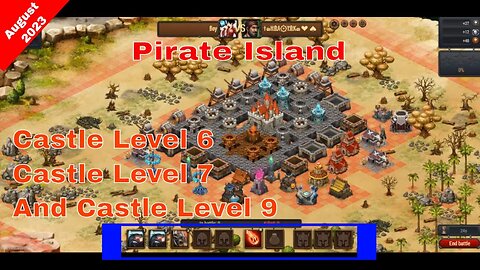 Throne Rush #Pirates : Castle Level 6 , Castle Level 7 and Castle Level 9