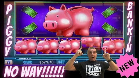 💥This Is Going To Be HUGE!!!! Piggy Bankin' Slot Machine Hardrock Tampa💥