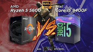 COMPARATIVO - AMD Ryzen 5 5600 vs INTEL Core i5 9400F em 5 jogos | 2K 60FPS