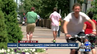 Pedestrian safety concerns by Coors Field