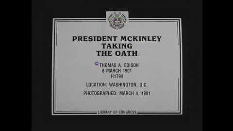 President McKinley Taking The Oath Of Office (1901 Original Black & White Film)