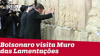 Jair Bolsonaro visita Muro das Lamentações ao lado de Benjamin Netanyahu