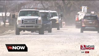 Traffic causing dust on Blondo in Waterloo