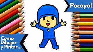 How to draw and paint Pocoyo