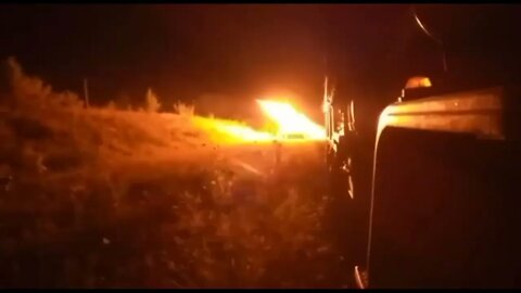 Kherson❗ MLRS "GRAD" 🇷🇺 travaille sur l'ennemi dans la direction de Kherson. (cette nuit)10/11