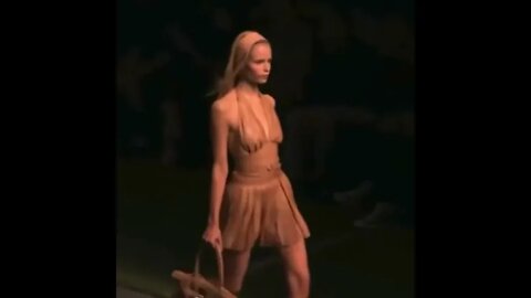 Natasha Poly walks the Hermès spring summer 2010 runway during Paris fashion week