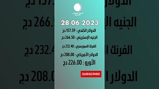 أسعار العملات الأجنبية 28 06 2023