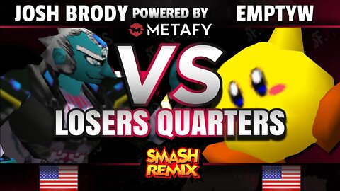 FPS4 Online - Josh Brody (Ganondorf) vs. EmptyW (Kirby) - Smash Remix Losers Quarters