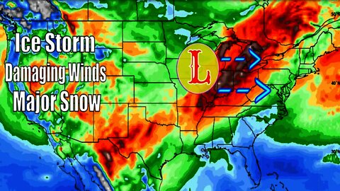 Another Monster Storm Brewing! Major Snow, Ice Storm, Damaging Winds - The WeatherMan Plus