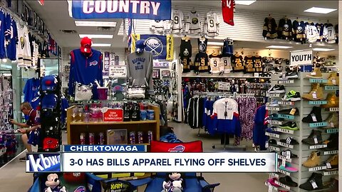 3-0 Bills season has fans flocking to get more gear for the Patriots game