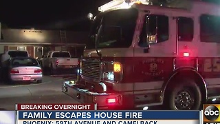 Family escapes Phoenix house fire