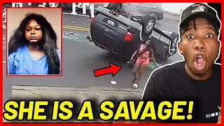 GHETTO Black Woman ARRESTED After RECKLESSLY Driving Car Through Gas Station!