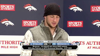 Tim Tebow Postgame After Beating Steelers