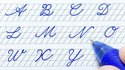 How to write English cursive writing a to z | Capital letters abcd | English handwriting | Alphabet