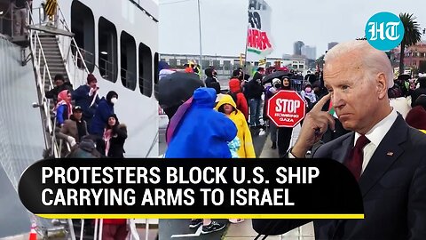 Angry Americans Chain Themselves To U.S. Ship Carrying Weapons For Israel; 'Won't Let You...'